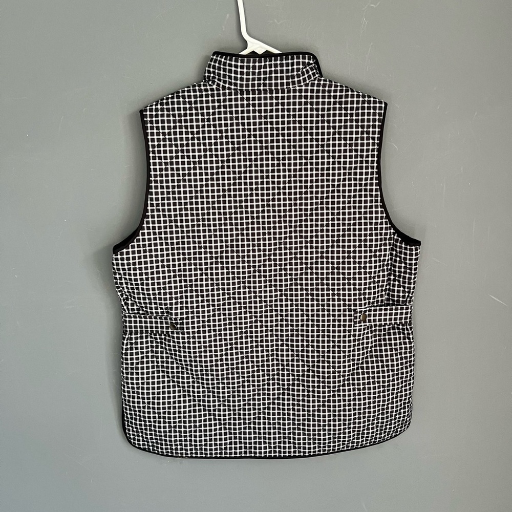 Lands End Primaloft Size L Gingham Plaid Quilted Insulated Vest Barn Chore - Picture 3 of 3